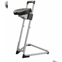 Proregal Antistatische Stehhilfe San Diego mit ESD-Sitz | Sitzhöhe 60-85cm | Tragfähigkeit 110kg | Polyurethane-Sitz | Lichtgrau/Schwarz