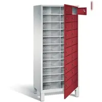 C+P S 3000 Evolo Metall Schließfach 21 Türen Zylinderschloss 810 x 500 x 1.850 mm Lichtgrau 48060-210 S10026