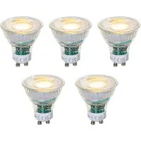 LUEDD 5er-Set GU10 50mm Dimmbare LED-Lampen Klar 2,5W 450 lm 2700K
