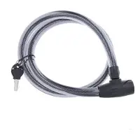 TelForceOne Outdoor CBL-160 Fahrradschloss Spiralkabel Schloss 150cm Schließfach Secure + 2 Schlüssel Schloß Rad Fahrrad