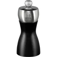 Peugeot Salzmühle FIDJI 12cm Schwarz Matt Edelstahl Buchenholz Stahlmahlwerk