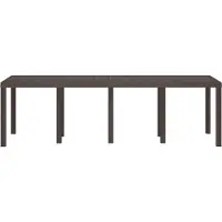 vidaXL Gartentisch Braun 250 x 100 x 73 cm Poly-Rattan