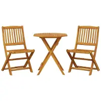vidaXL 3-tlg. Bistro-Set Klappbar Massivholz Akazie
