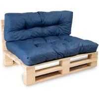 Bananair Palettenkissen aus polyester 120x80x15 cm, blau