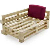 Bananair Abziehbares eckkissen aus polyester 60x40 cm, rot