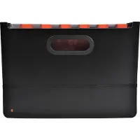 Exacompta 58934E 4x Fächermappe dehnbar, 24 Fächer Exadesk Exactive - A4 - Schwarz