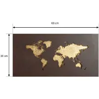 LUCANDE Wandlampe World , braun / rost, für Wohn- / Esszimmer, Metall, Modern, LED Wandleuchte, Wandlampe Innen