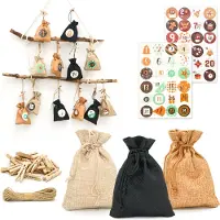 Dune Design DIY Adventskalender zum Befüllen - 24 Geschenk Säckchen - Komplettes Bastelset