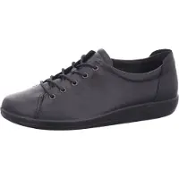 Ecco Soft 2.0 Veterschoenen Laag - Zwart - Maat 42