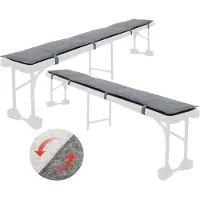 Dune Design 2er Set Bierbankauflage Filz 180x28cm - 1cm Sitzkissen Wendbar Garten Festzelt
