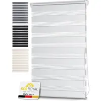 Sol Royal Doppelrollo SolDecor DL2, 95x150cm, Weiß – Klemmfix ohne Bohren
