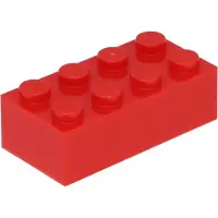 LEGO 2x4 Stein 3001 - 100 Stück Rot