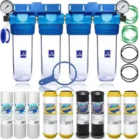 Sonstiges 4-stufige Umkehrosmose Wasserfiltration Vorfilter Hauswasser mit Kartuschen