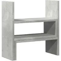Syfax Schreibtisch-Organizer Verstellbar Betongrau 40x17x41 cm