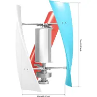 StarTech.com Vertikaler Windgenerator - Helix 3-Flügel-Turbine Set - 400 W - Mit Laderegler - Für Wohnmobil, Camping, Outdoor - Silber