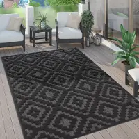 Paco Home Outdoor Teppich wetterfest Boho & Skandi 3D-Optik für Terrasse, Balkon & Garten Grösse 80x150 cm