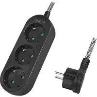 Logilink LPS261, 1,5 m, Drinnen, IP20, 1,5 mm², Schwarz, Weiß, 3 AC-Ausgänge
