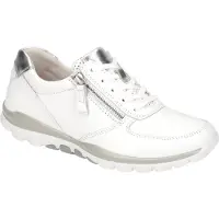 Gabor ROLLINGSOFT Damenschuhe - sportliche Schnür- Halbschuhe weiß Freizeit