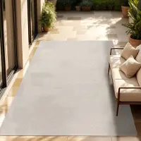 Paco Home In- & Outdoor Teppich Flachgewebe einfarbig modern wetterfest für Terrasse Küche 120x160 cm