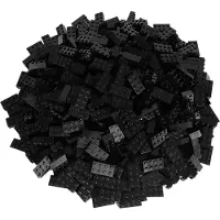 LEGO 2x4 Steine Bausteine Kiloware Schwarz 1 Kilo - 3001 NEU! Menge 458 Steine – Jede Mischung individuell zusammengestellt