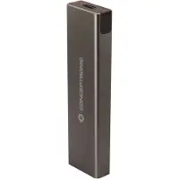 Conceptronic DANTE M.2 SATA/NVMe SSD-Gehäuse USB-C 3.2 Gen 2×1, SSD-Gehäuse, M.2, M.2, 10 Gbit/s, USB Konnektivität, Grau