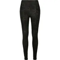 Urban Classics Ladies - Washed Kunstleder Hose schwarz - M