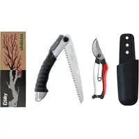 Silky Okatsune Top Gartenpflegesatz – Gartenschere Okatsune 103 & Klappsäge Super Accel, 210 mm, 7,5 Zähne pro Zoll, inkl. Gürteltasche