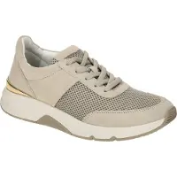 Gabor ROLLINGSOFT Damenschuhe - sportliche Schnür- Halbschuhe beige Freizeit