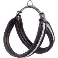 Ferplast Hundegeschirr AGILA Reflex 8, mit Polsterung, Schnellverschluss, Brustumfang 69–77 cm, Schwarz
