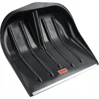 Kadax Schneeschaufel "Lafage", Schneespaten ohne Stiel mit Blechkante, Schwarz, 49 cm breit, 1 Stück