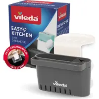 Vileda Schwammhalter Spülbecken - Ohne Bohren - Schwammhalter Küche mit Saugnapf