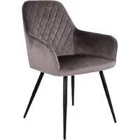 Ebuy24 Hasse Esszimmerstuhl mushroomfarben, schwarz.