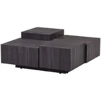 HOME DELUXE - Couchtisch NAYELI - Dunkle Holzoptik , Größe: 96 x 96 x 39 cm , - MDF Platte, ohne Montage I Wohnzimmertisch Beistelltisch Sofatisch