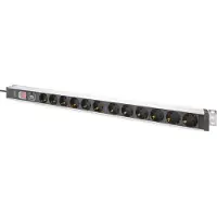 Digitus 19" Steckdosenleiste 12-fach mit Schalter