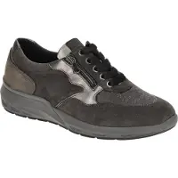 Waldlaufer M Damenschuhe - bequeme Slipper - Halbschuhe grau Freizeit NEU