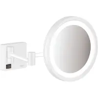 Hansgrohe AddStoris Rasierspiegel mit LED Leuchte, Mattweiß