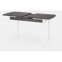 AEA Esstisch Ausziehtisch Terrassentisch Wohnzimmertisch Schwarz Weiß Holz