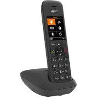 Gigaset C575, Analoges/DECT-Telefon, Kabelloses Mobilteil, Freisprecheinrichtung, 200 Eintragungen, Anrufer-Identifikation, Schwarz