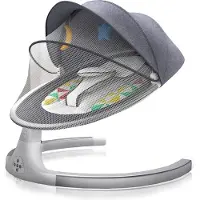Happyment Elektrische Babyschommel – Babyswing Wippe – Wieg und Wipstoel – Babywippe mit Timer und Bluetooth – Ideal für Neugeborene – Geschenkidee