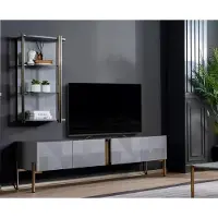 AEA Designer Set 2 tlg. Wohnwand Lowboard Wandschrank Luxus Möbel Wohnwände