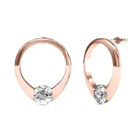 MYC Paris Mini-Ring-Ohrringe - Roségold und Kristall