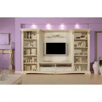 AEA Wohnwand TV-Wand Holz Stil Klassische Italienische Wohnzimmer Möbel Schrank neu