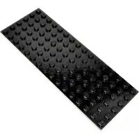 LEGO 1x Bau Platte 6x16 Basic schwarz Grundplatte Zug Eisenbahn 302726 3027
