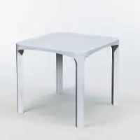 GRAND SOLEIL Poly-Rattan-Bartisch für den Außenbereich 80x80 Olè - Weiß