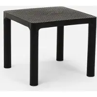AHD Amazing Home Design Niedriger Tisch für Bar oder Garten Quadratisch 45x45 cm für Innen und Außen Aviat - Schwarz