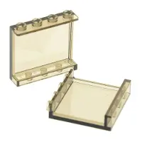 LEGO 2x Panele 1x4x3 transparent braun Seitenstützen 4570398 35323 87543 60581