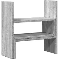 Syfax Schreibtisch-Organizer Verstellbar Grau Sonoma 40x17x41 cm