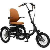 Sachsenrad E-Dreirad T6 Comfort mit tiefem Einstieg, Elektro Dreirad Faltbar, mit Differenzial, BIinker und Bremslicht, mit 7-Gang-Kettenschaltung