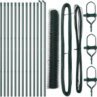 vidaXL Bodenmontierter Sechseckzaun 25 x 1 m PVC-beschichteter Stahl