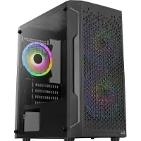Aerocool Trinity Mini, Mini Tower, PC, Schwarz, micro ATX, Mini-ITX, ABS, SPCC, 15,8 cm